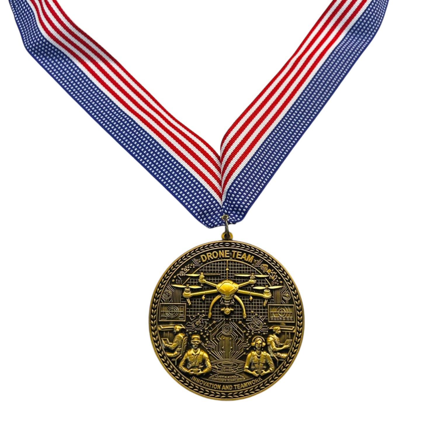 Drone Team Medal W/ Neck Ribbon