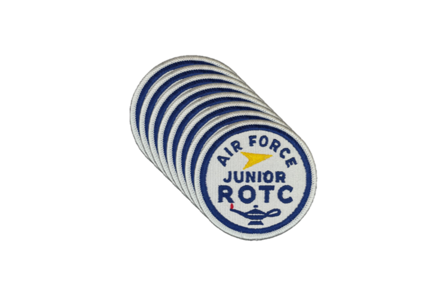 AFJROTC 3" Round Color Patch W/ Hook Backing