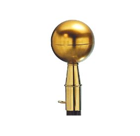 3 in. Gold Aluminum Ball with Brass Ferrule