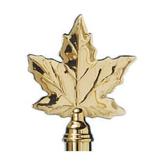 8 1/4 in. Brass Plated Maple Leaf Ornament
