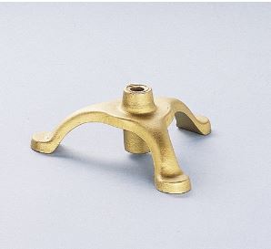 "Indoor Flagpole Stand, Cast Iron with Gold Gilt finish."