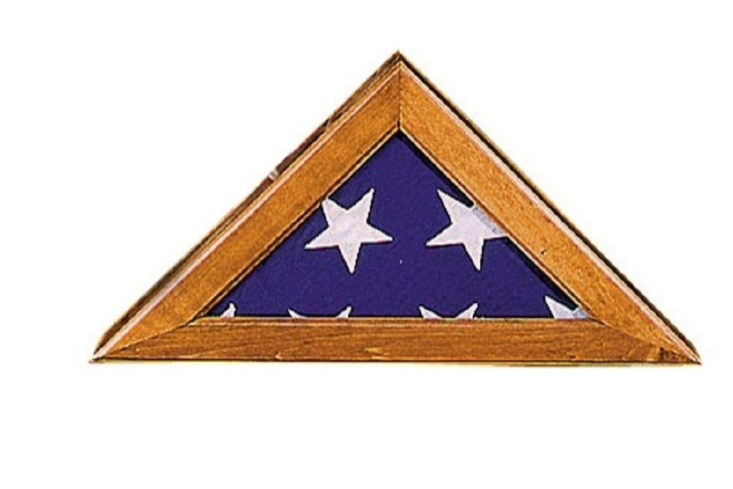 Wooden Flag Case with Walnut Finish