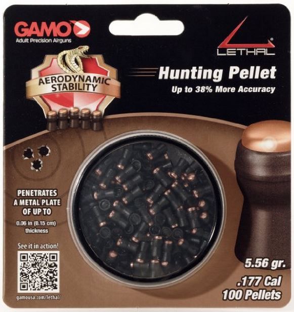 Gamo LETHAL (up to 38% more accuracy) .177 CAL. QTY 100 BLISTER PK