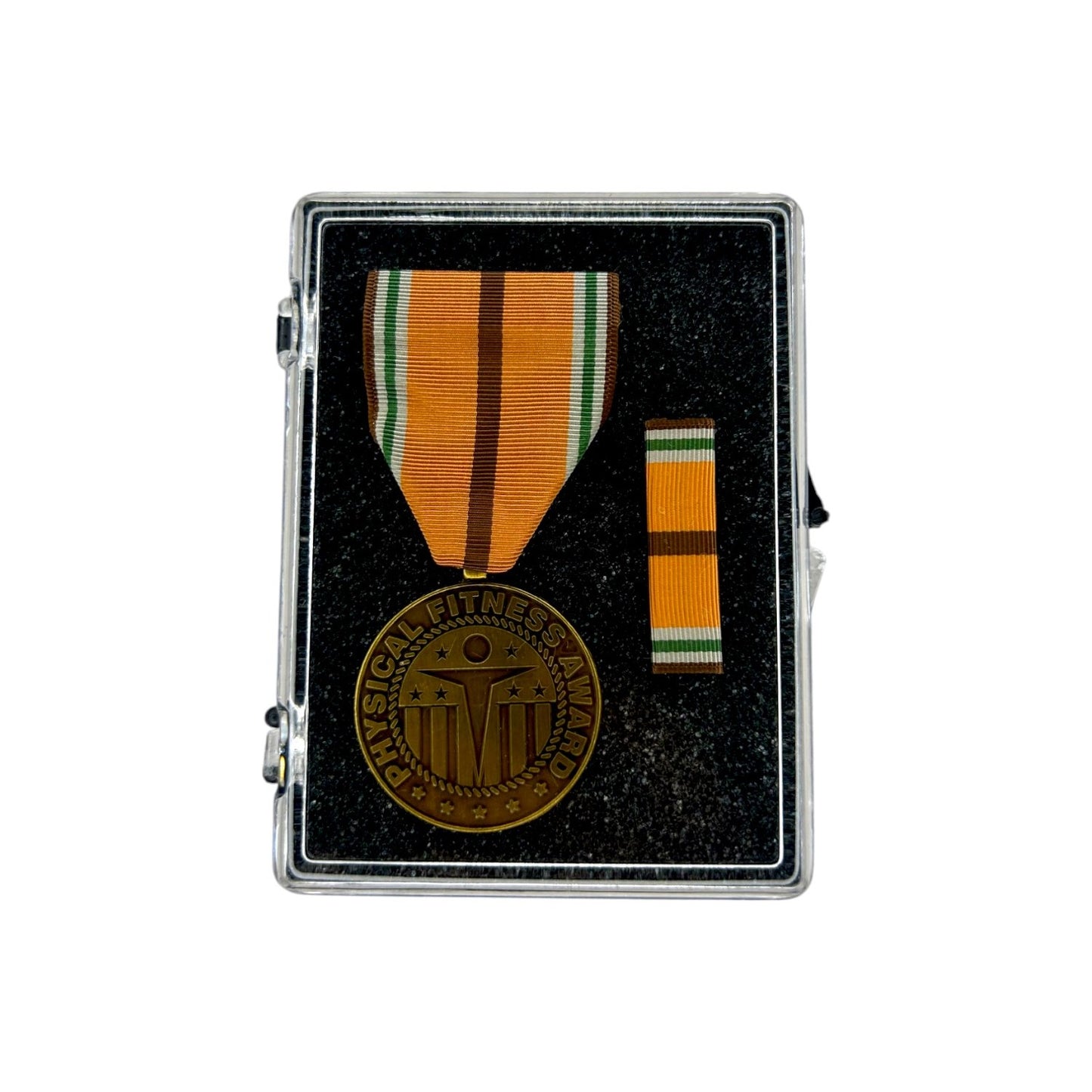 N-SERIES STOCK MEDAL SET -Physical Fitness Award Medal, Ribbon & Drape Set (N-2-2)