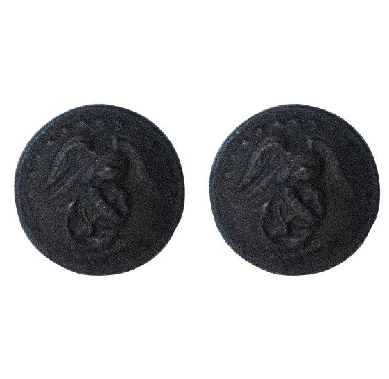 MC Button Screw Back Black