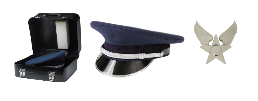 Honor Guard Cap Complete Set - Honor Guard Cap, Cap Device & Hard Case
