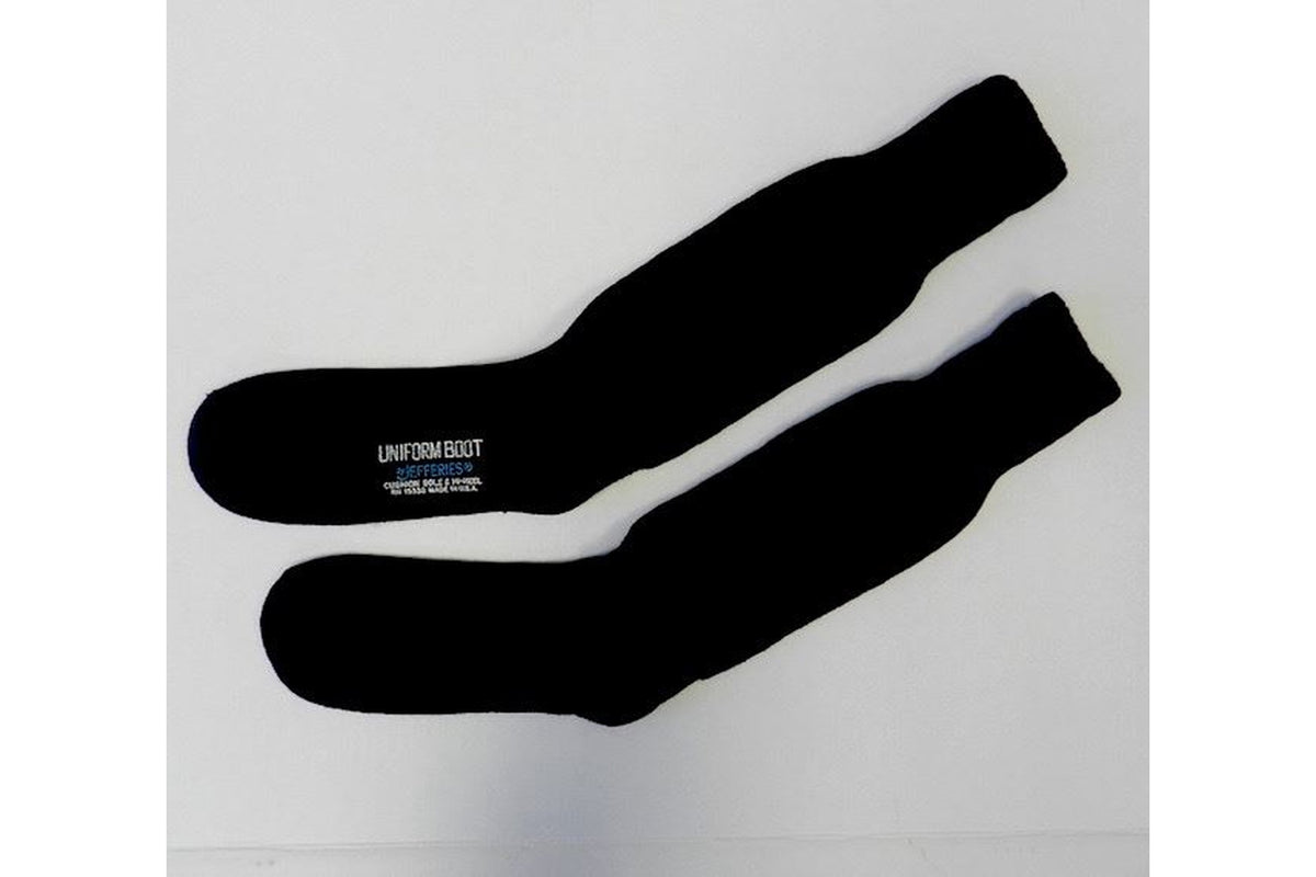 Black Cotton Boot Sock (Med)