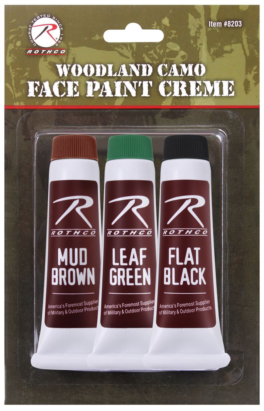 Tactical Camouflage Face Paint Cr?¿me Tubes - 3pkc (5 per pack)