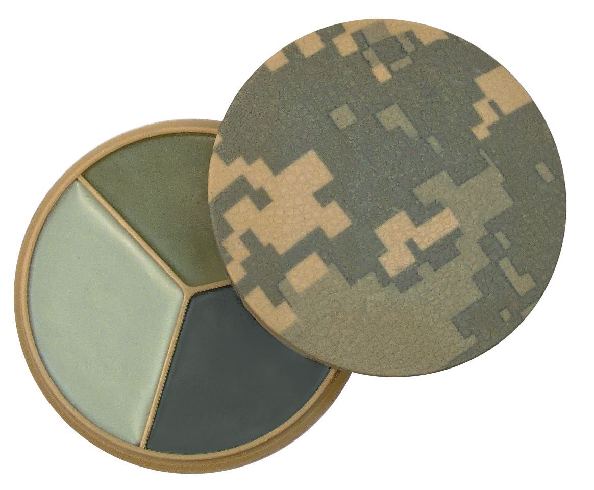 Tactical G.I. Type 3 Color A.C.U. Digital Camo Face Paint Compact, (5 Per Pack)