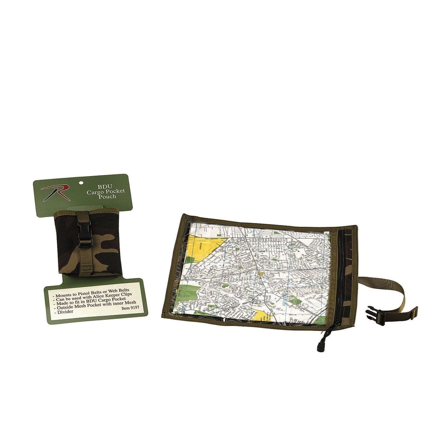 Map and Document Case - Woodland Camo, (5 Per Pack)