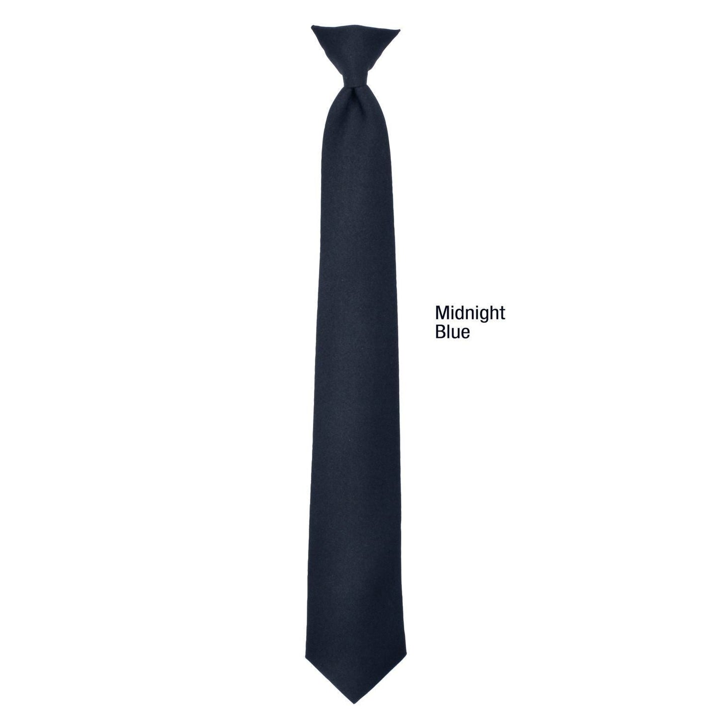 Clip-On Necktie - Midnight Blue 18" (5 Per Pack)