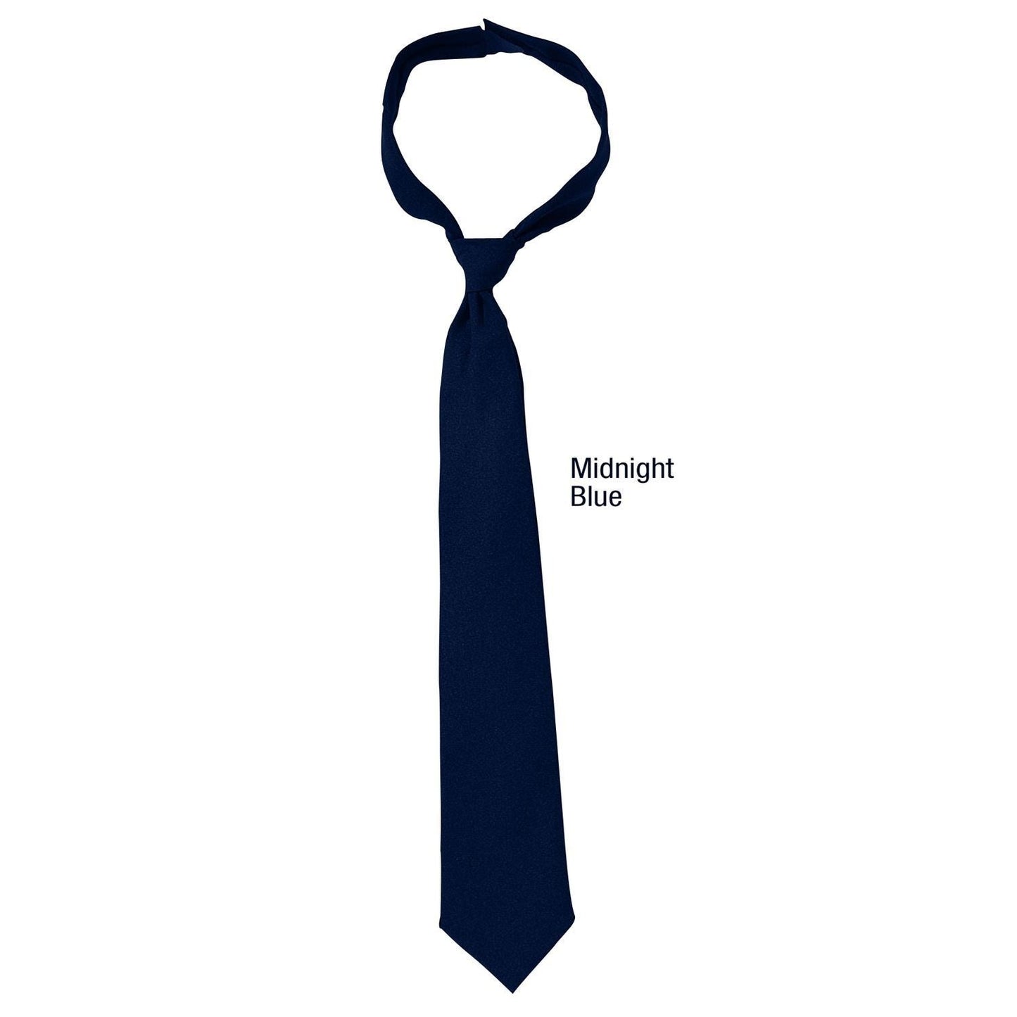 Hook n' Loop Necktie - Navy Blue 18" (5 Per Pack)