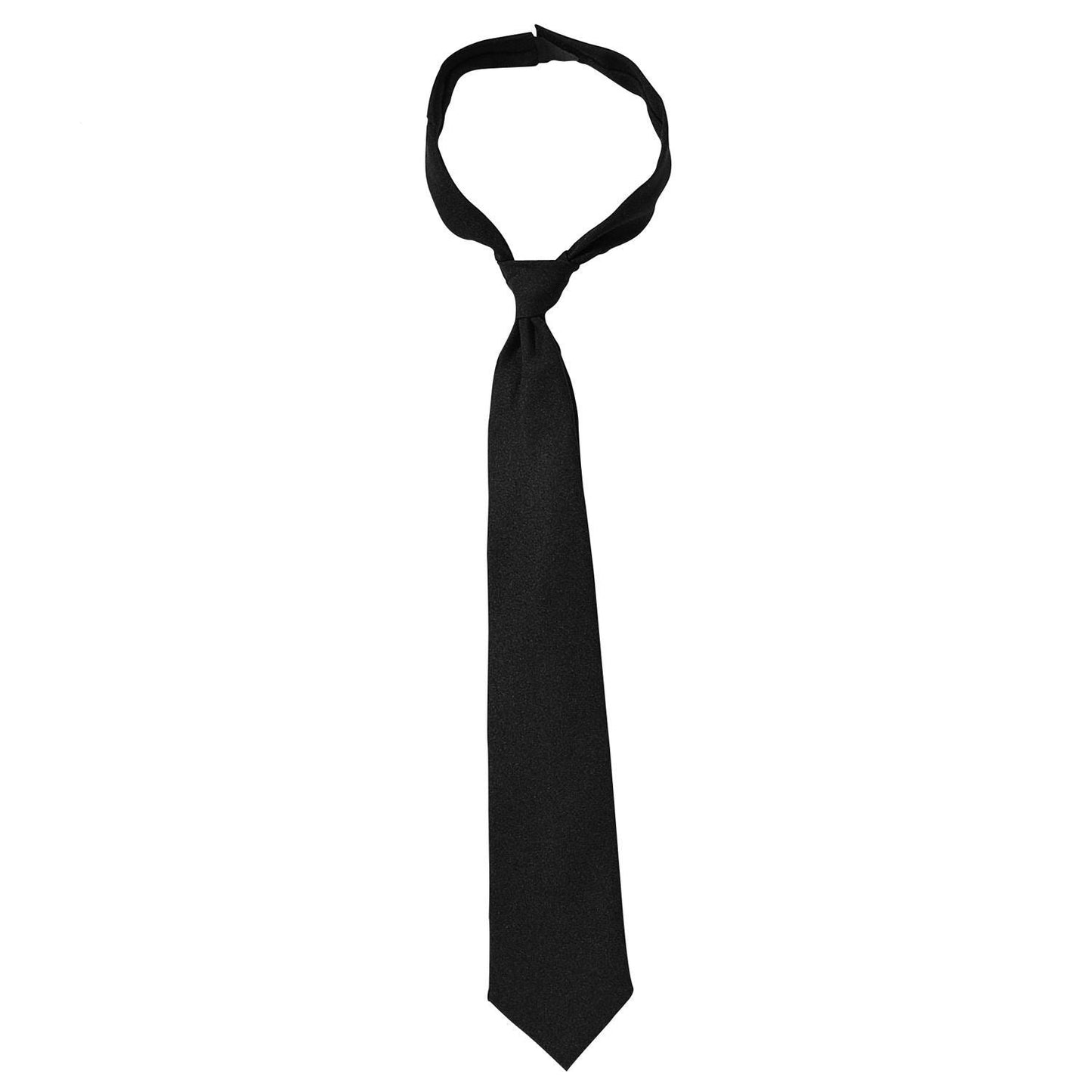 Hook n' Loop Necktie -Black 20" (5 Per Pack)