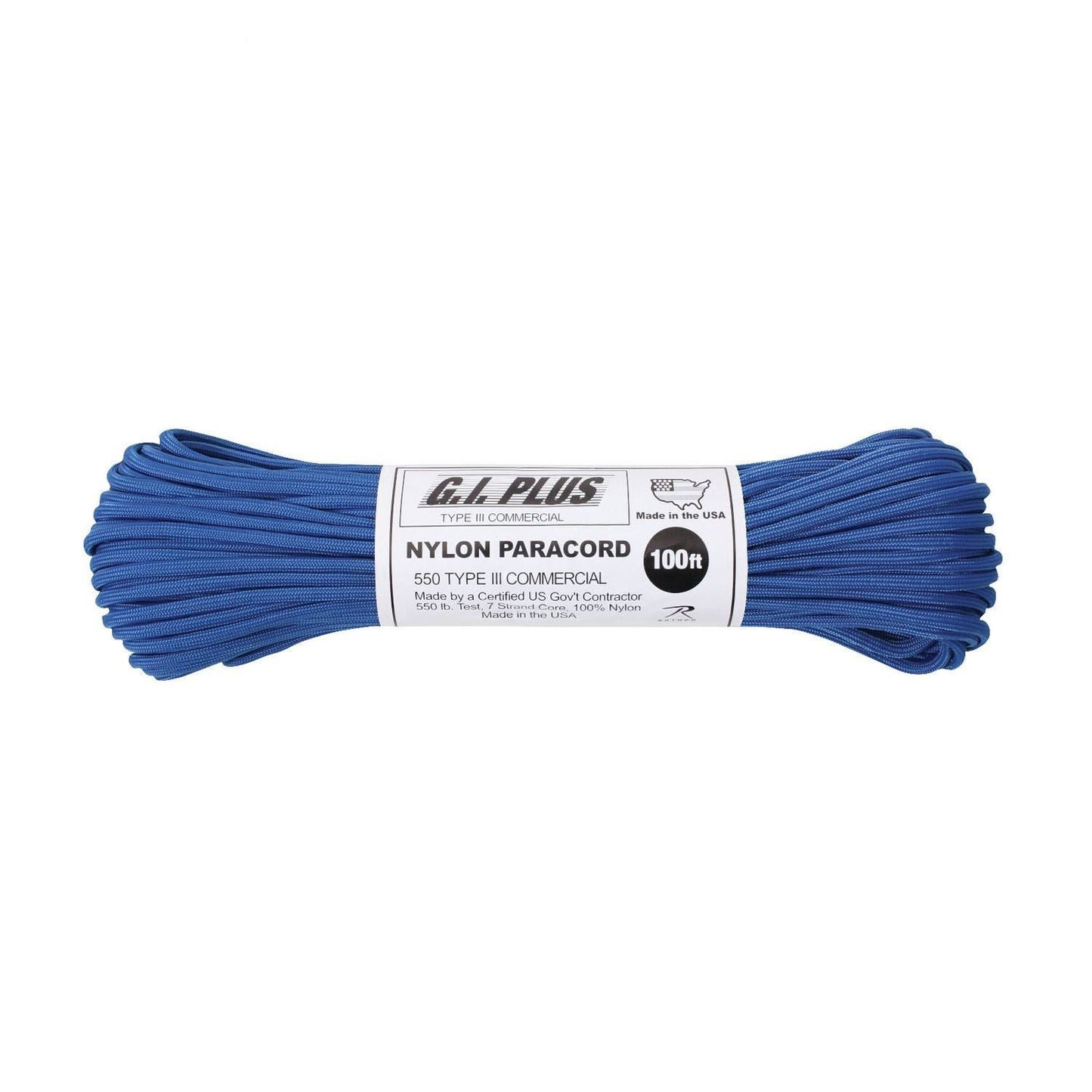 Nylon Paracord - Royal Blue 100ft Type III 550 lb. (5 Per Pack)