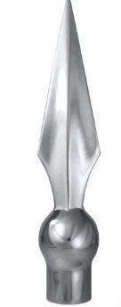 Flag Pole Ornament, Silver, Flat Spear, 7 1/2"