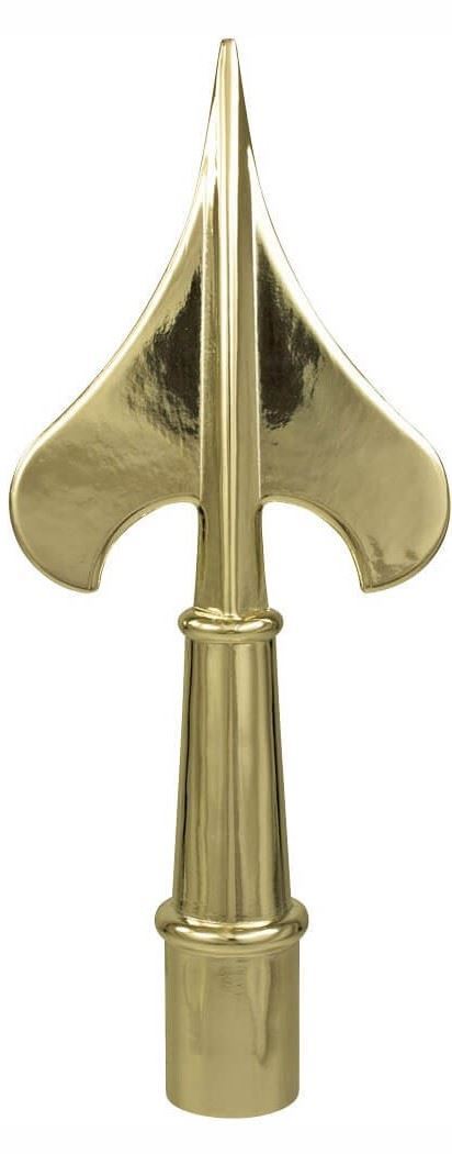 Flag Pole Ornament, Gold Army Spear, 8 1/4"