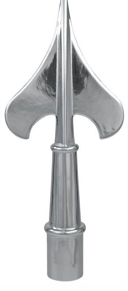 Flag Pole Ornament, Silver Army Spear, 8 1/4"