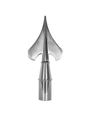 Flag Pole Ornament, Chrome, Army Spear, 7"