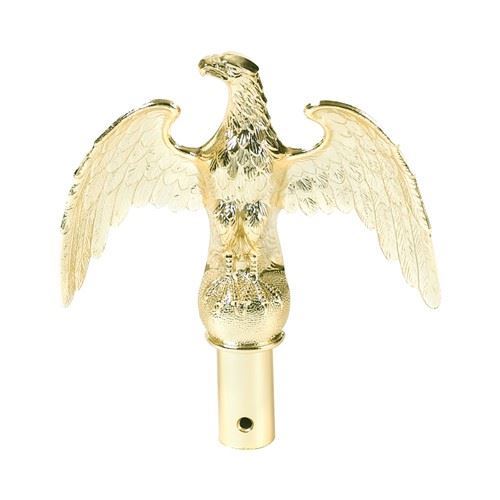 Flag Pole Ornament, Antique Gold, Eagle, 7"