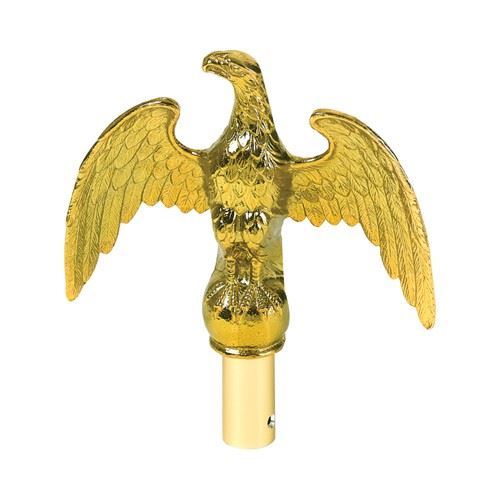 Flag Pole Ornament, Gold, Eagle, 5"
