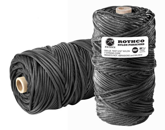 Nylon Paracord 550lb 300 Ft Tube Color : Black (1 per pack)