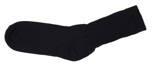 Athletic Crew Socks Color : Black, Size : L (10 per pack)