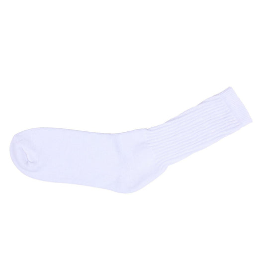 Athletic Crew Socks Color : White, Size : L (10 per pack)