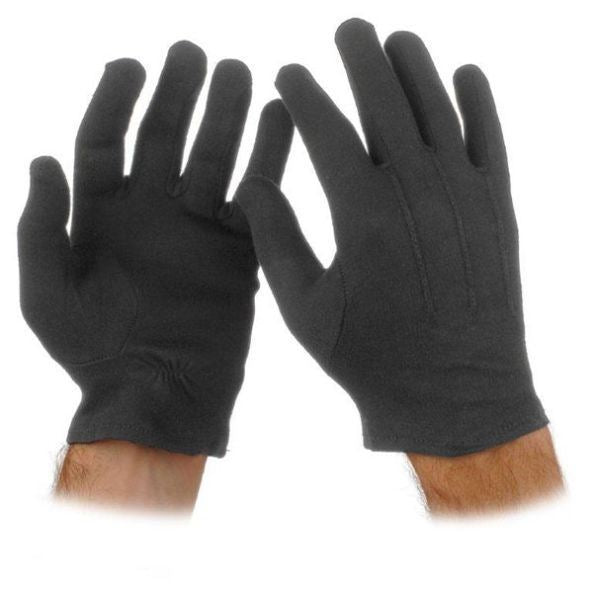 Black Wrist Length Slip-On Gloves Medium