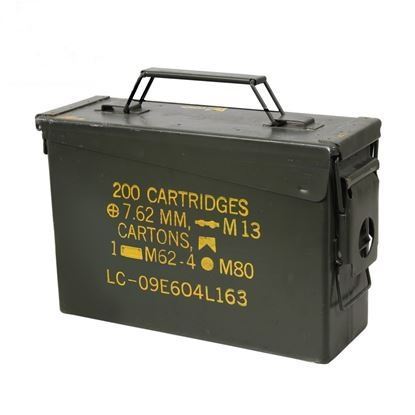 Tactical GI .30 & .50 Caliber Ammo Cans - Surplus Size : .30 Caliber (1 per pack)