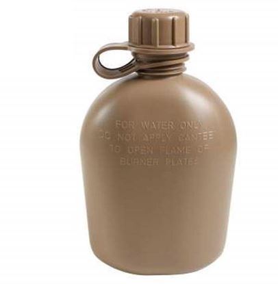 Tactical Genuine G.I. 3 Piece 1 Quart Plastic Canteen - Coyote Brown (10 Per Pack)