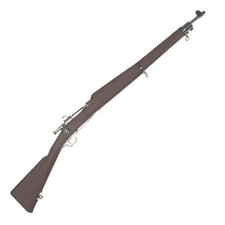 DrillAmerica 1903 Springfield Replica Rifle, Wood Grain Stock with Chrome Metal