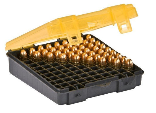 100-Count Handgun Ammo Case - 9mm, .380,  Dark Gray/ Amber, Model #  122400