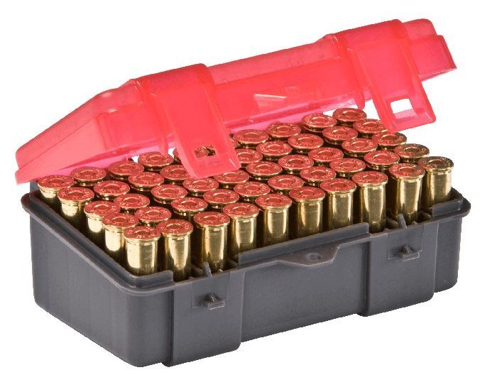 50-Count Rifle Ammo Case - .38 Special, Dark Gray/ Rose, Model #  122550