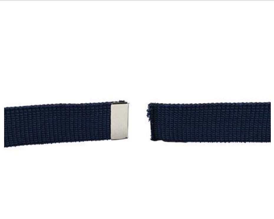 AF Blue Elastic Belt w/ Tip - Female 1"