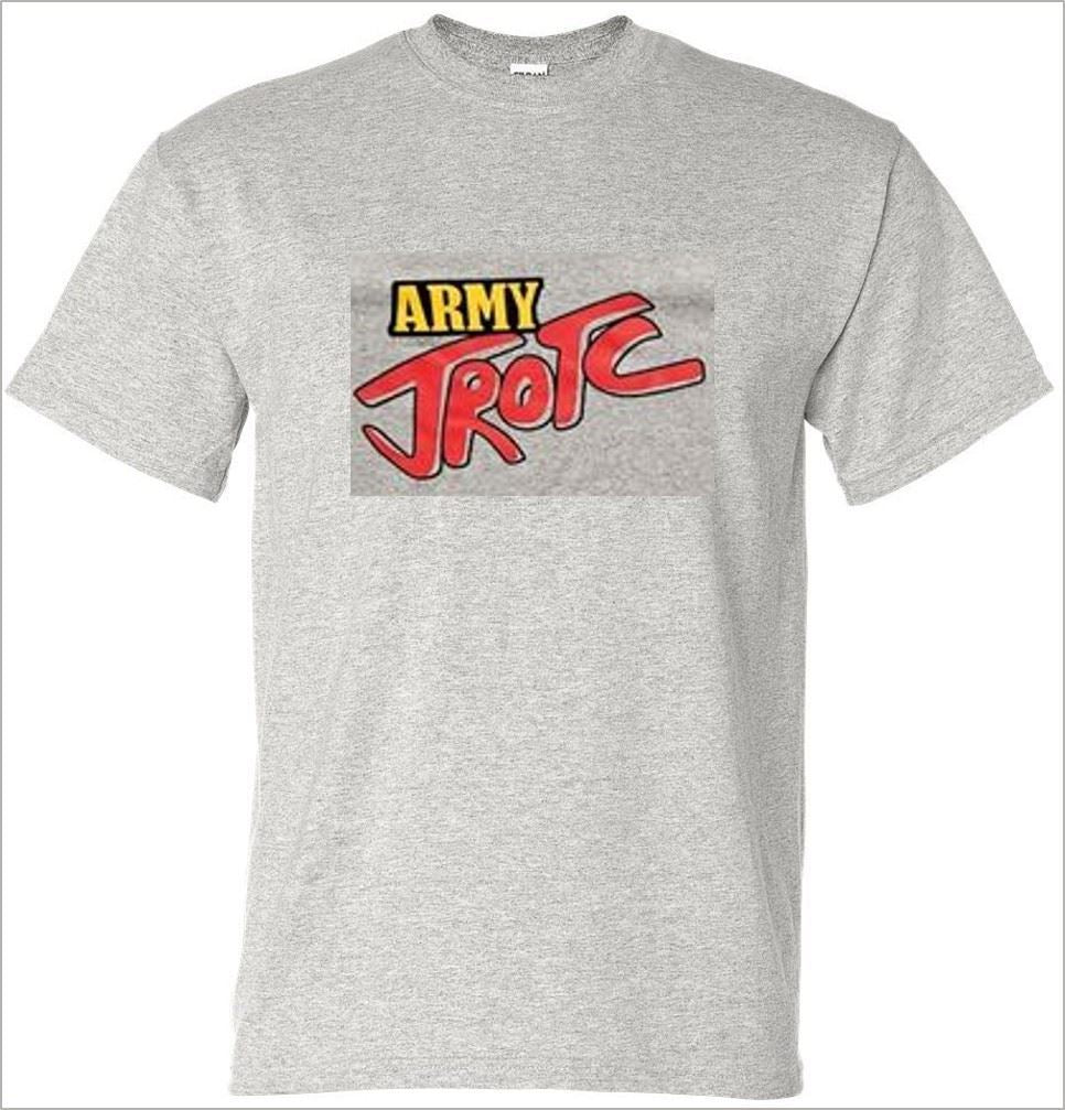 Gray Army JROTC short sleeve Cotton T-Shirt
