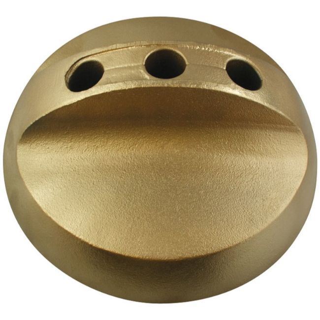 Three Hole Flagpole Floor Stand, Gold Finish
