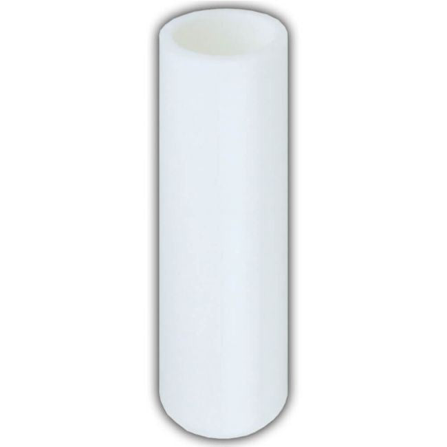 White Floor Stand Sleeve Adapter for 1" Flag Pole, 2" Length, Floor Stand Opening 1-1/8"