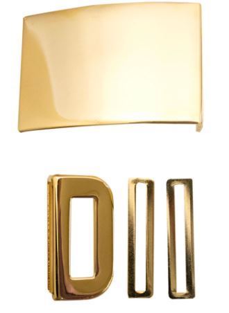 MARINE CORPS BELT BUCKLE: 24K GOLD PLATED PLAIN