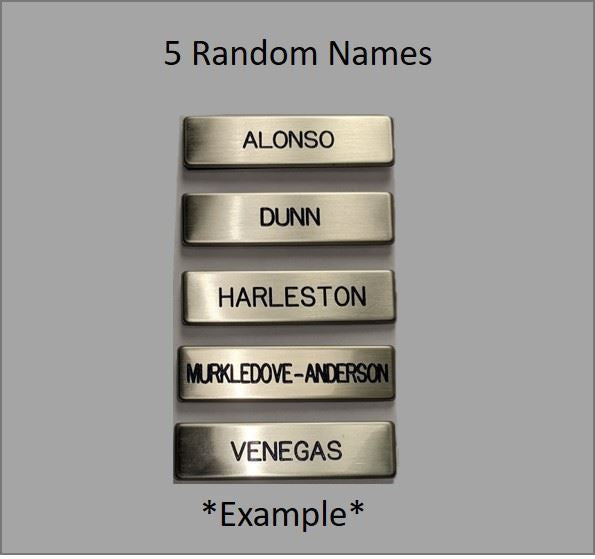 AF Silver Nameplate Spares ( 5 Pack )