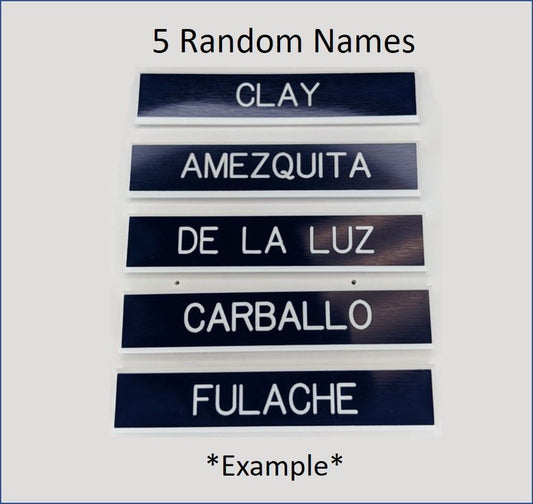 AF Blue Nameplate Spares ( 5 Pack )