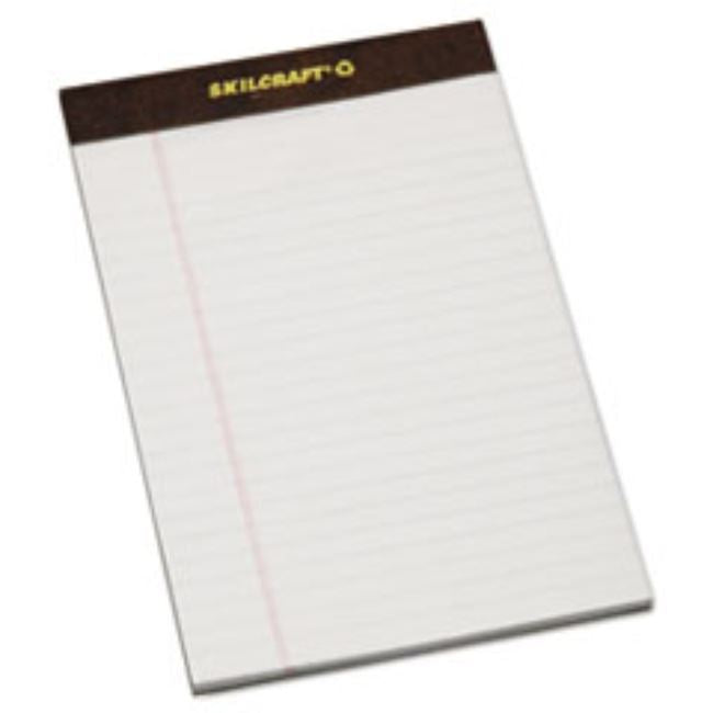 LEGAL PAD, DOUBLE LINE MARGIN RULE, 5 X 8, WHITE, 50 SHEETS (5 DOZEN PER PACK)