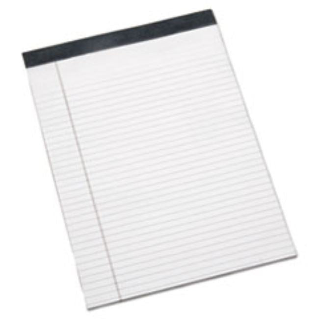 LEGAL PAD, RULED, 8 1/2 X 11 3/4, WHITE, 50 SHEETS (5 DOZEN PER PACK)