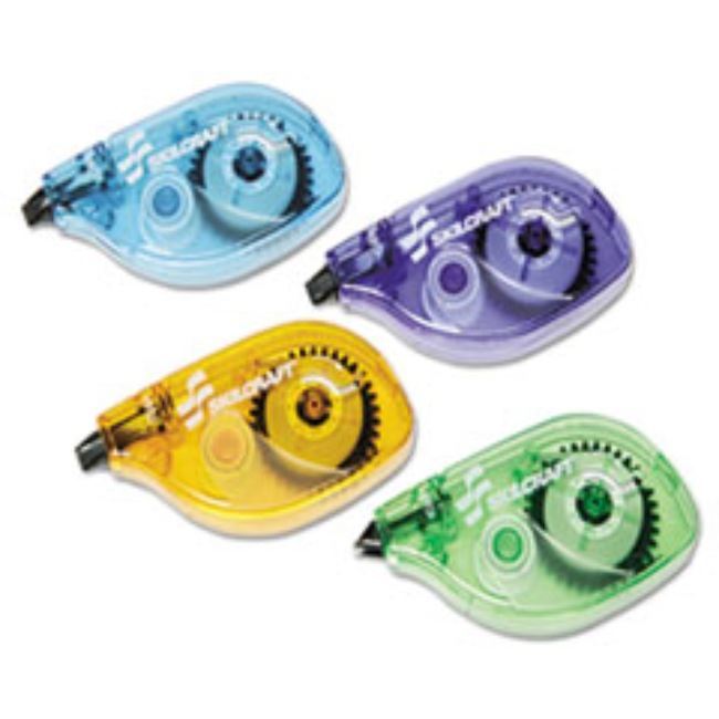 SINGLE LINE CORRECTION TAPE, NONREFILLABLE, 1/6" X 10M, 4CT (5 PER PACK)