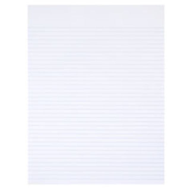 WRITING PAD, NARROW RULE, 8 1/2 X 11, WHITE, 100 SHEETS (5 DOZEN PER PACK)