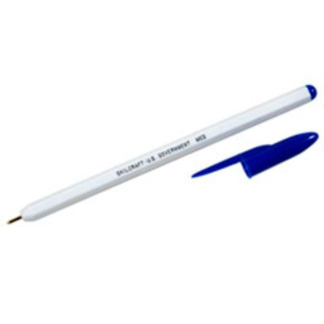 BALLPOINT STICK PEN, BLUE INK, MEDIUM, DOZEN (10 Doz. per pack)