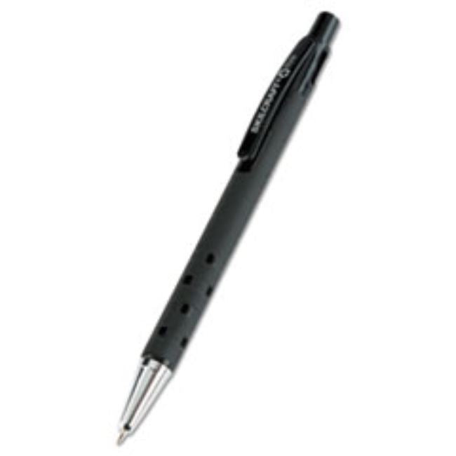 RUBBERIZED BALLPOINT RETRACTABLE PEN, BLACK INK, FINE, DOZEN (5 Doz. per pack)