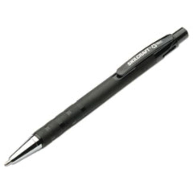 RUBBERIZED BALLPOINT RETRACTABLE PEN, BLACK INK, MED. (5 DOZEN PER PACK)