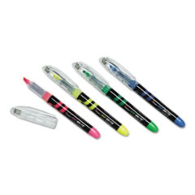 GO-BRITE LIQUID HIGHLIGHTERS, FLUORESCENT, FOUR-COLOR SET (10 SETS PER PACK)