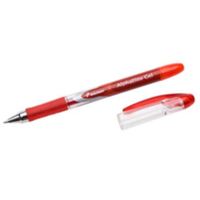 ALPHAELITE ROLLER BALL STICK GEL PEN, RED INK, MEDIUM (5 DOZEN PER PACK)