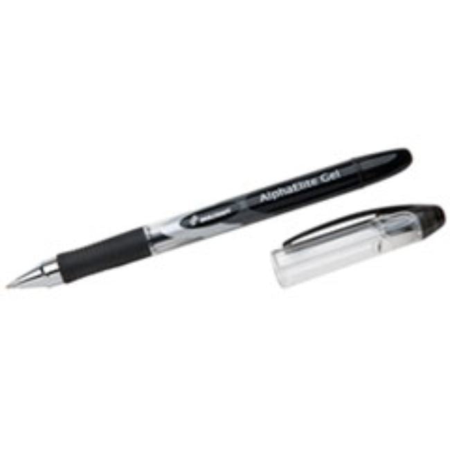 ALPHAELITE ROLLER BALL STICK GEL PEN, BLACK INK, MEDIUM (5 DOZEN PER PACK)